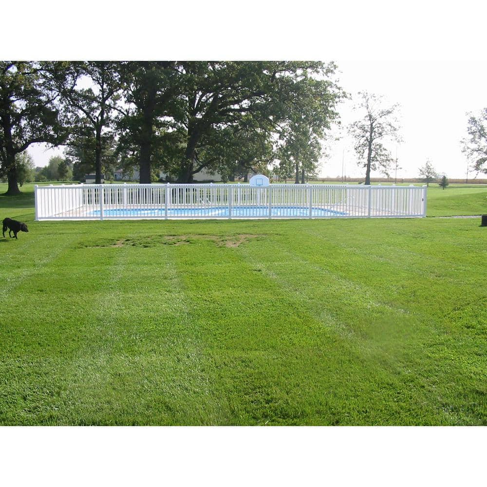 Weatherables 48 in. H x 124 ft. L Neptune White Vinyl Complete Vinyl Pool Fence Project Pack