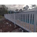 Weatherables 48 in. H x 124 ft. L Atlantis White Vinyl Complete Vinyl Pool Fence Project Pack