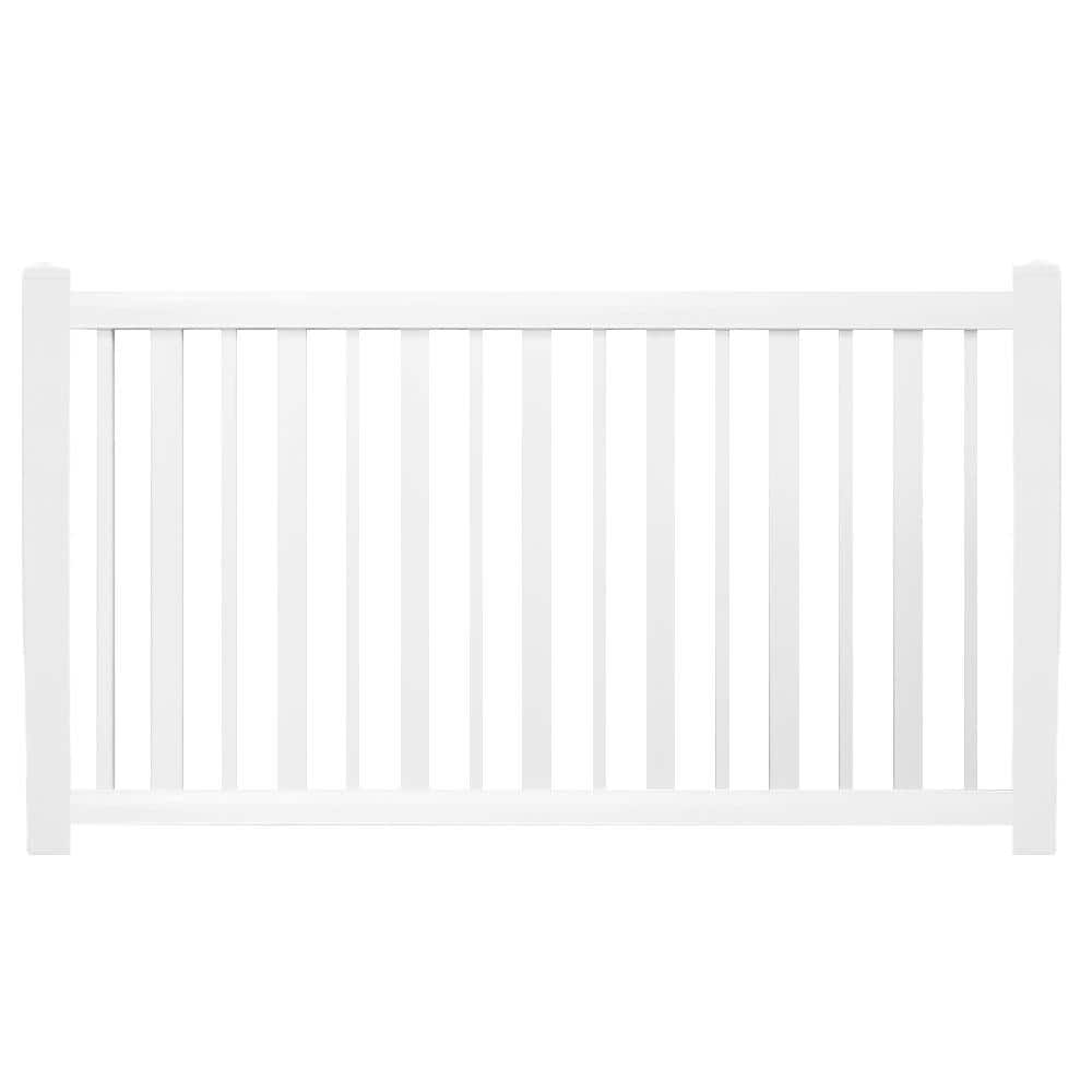 Weatherables 48 in. H x 124 ft. L Atlantis White Vinyl Complete Vinyl Pool Fence Project Pack