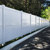 Weatherables Augusta 8 ft. x 8 ft. White Vinyl Privacy Fence Panel Kit