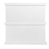 Weatherables Augusta 8 ft. x 8 ft. White Vinyl Privacy Fence Panel Kit