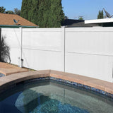 Weatherables Augusta 8 ft. x 8 ft. White Vinyl Privacy Fence Panel Kit