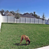 Weatherables Augusta 8 ft. x 8 ft. White Vinyl Privacy Fence Panel Kit