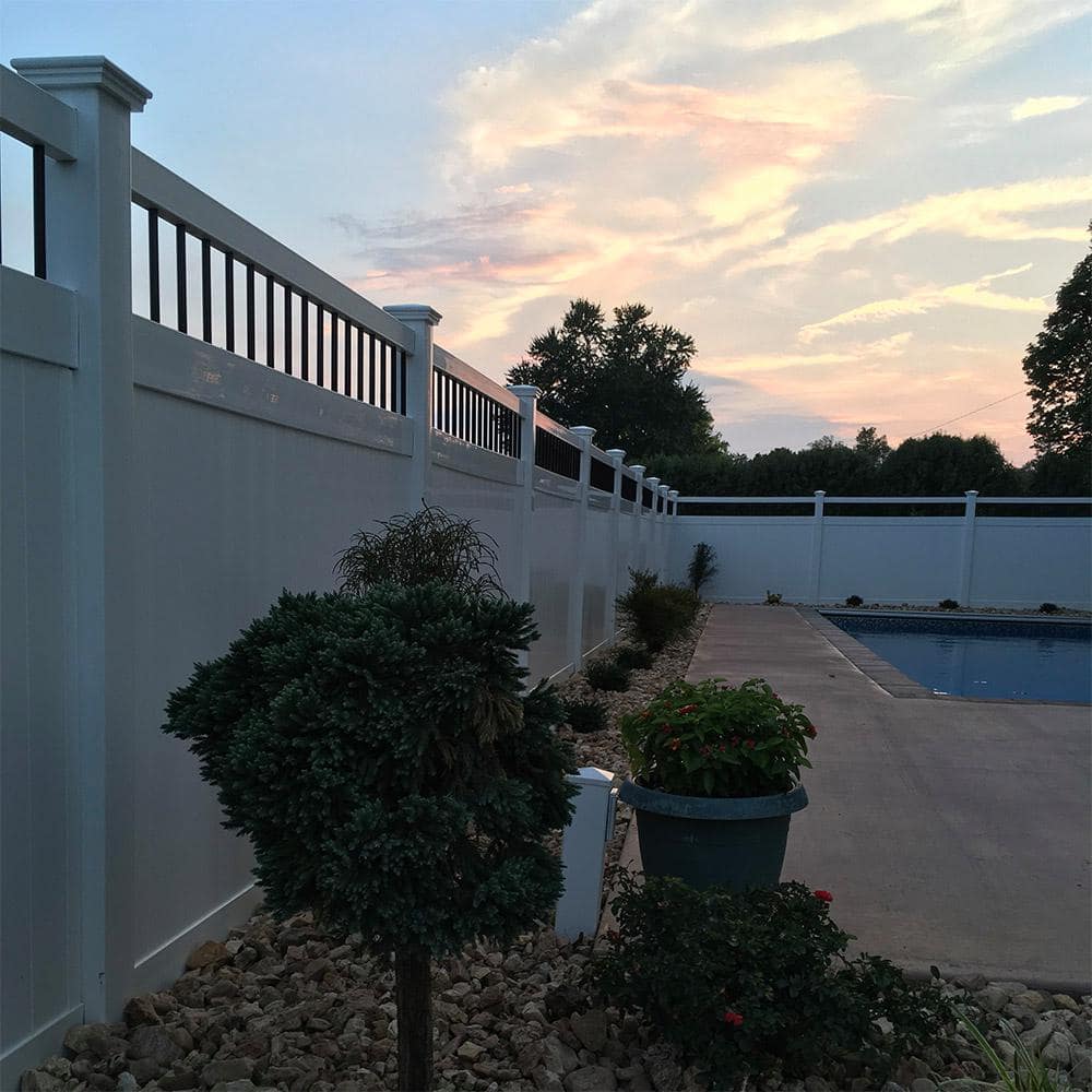 Weatherables Bradford 5 ft. H x 6 ft. W White Vinyl Privacy Fence Panel Kit