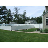 Weatherables 48 in. H x 132 ft. L Pembroke White Vinyl Flat Top Complete Privacy Fence Project Pack