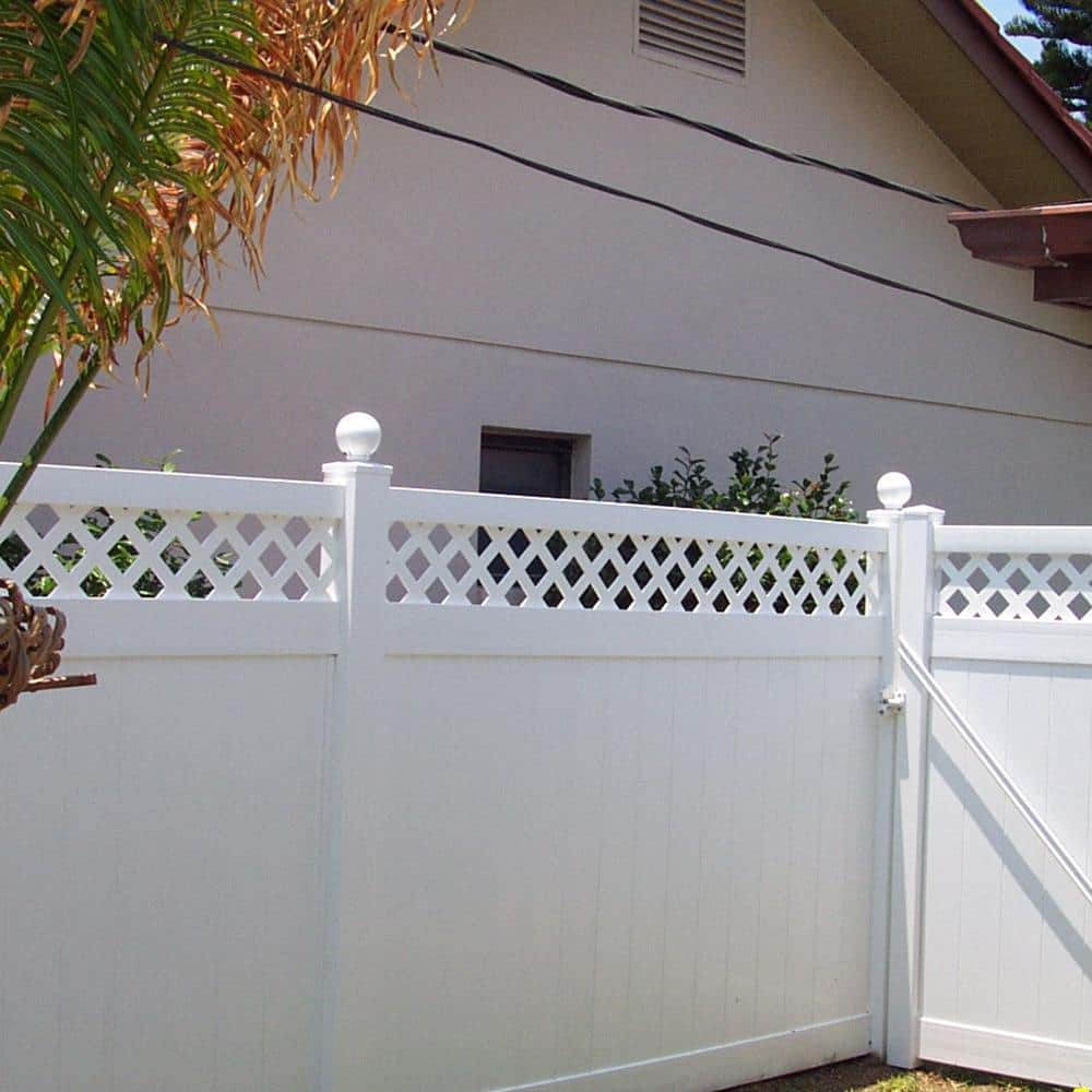 Weatherables Ashton 5 ft. H x 8 ft. W White Vinyl Privacy Fence Panel Kit