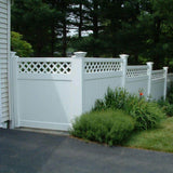 Weatherables Ashton 5 ft. H x 8 ft. W White Vinyl Privacy Fence Panel Kit