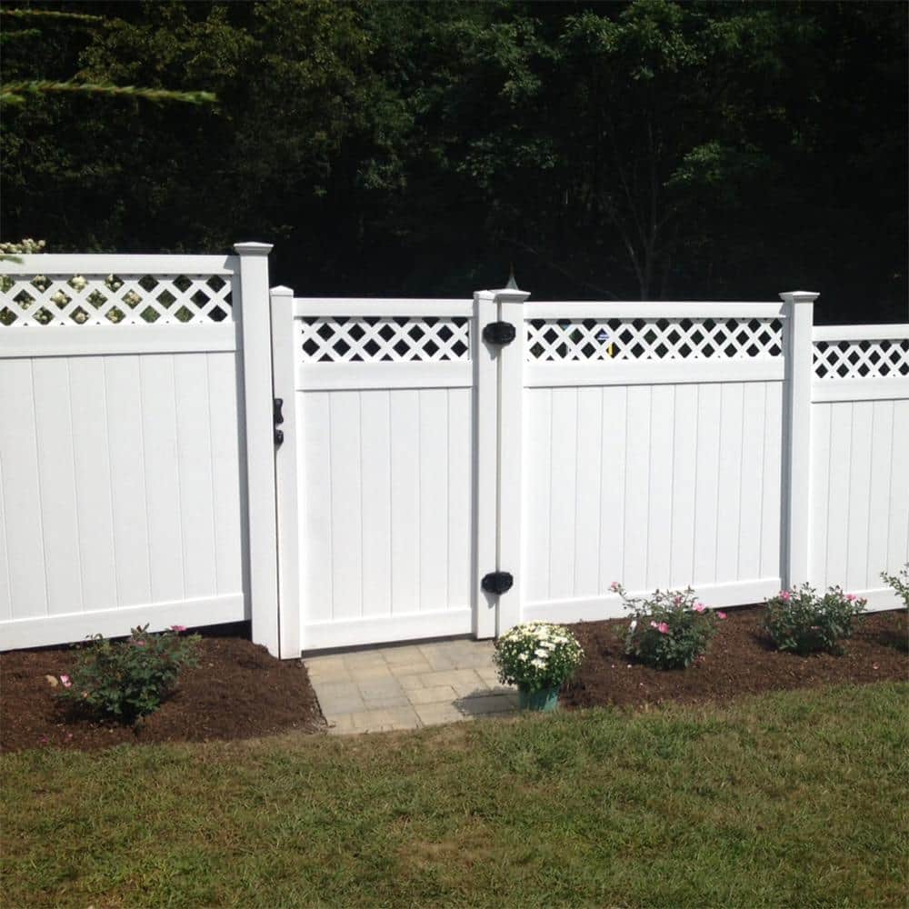 Weatherables Ashton 5 ft. H x 8 ft. W White Vinyl Privacy Fence Panel Kit