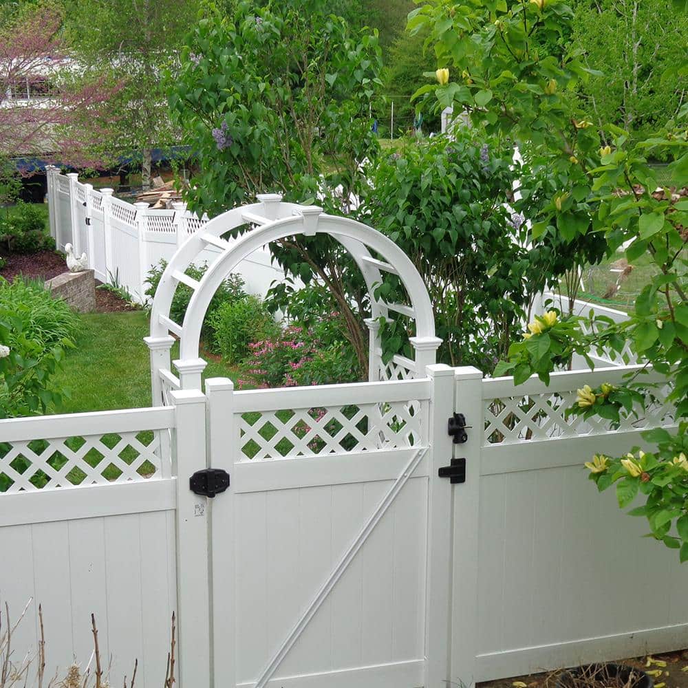 Weatherables Ashton 7 ft. H x 8 ft. W White Vinyl Privacy Fence Panel Kit