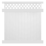 Weatherables Ashton 7 ft. H x 8 ft. W White Vinyl Privacy Fence Panel Kit