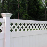 Weatherables Ashton 7 ft. H x 8 ft. W White Vinyl Privacy Fence Panel Kit