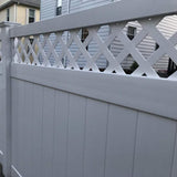 Weatherables Glenshire 6 ft. H x 8 ft. W White Vinyl Lattice Top Fence Panel Kit