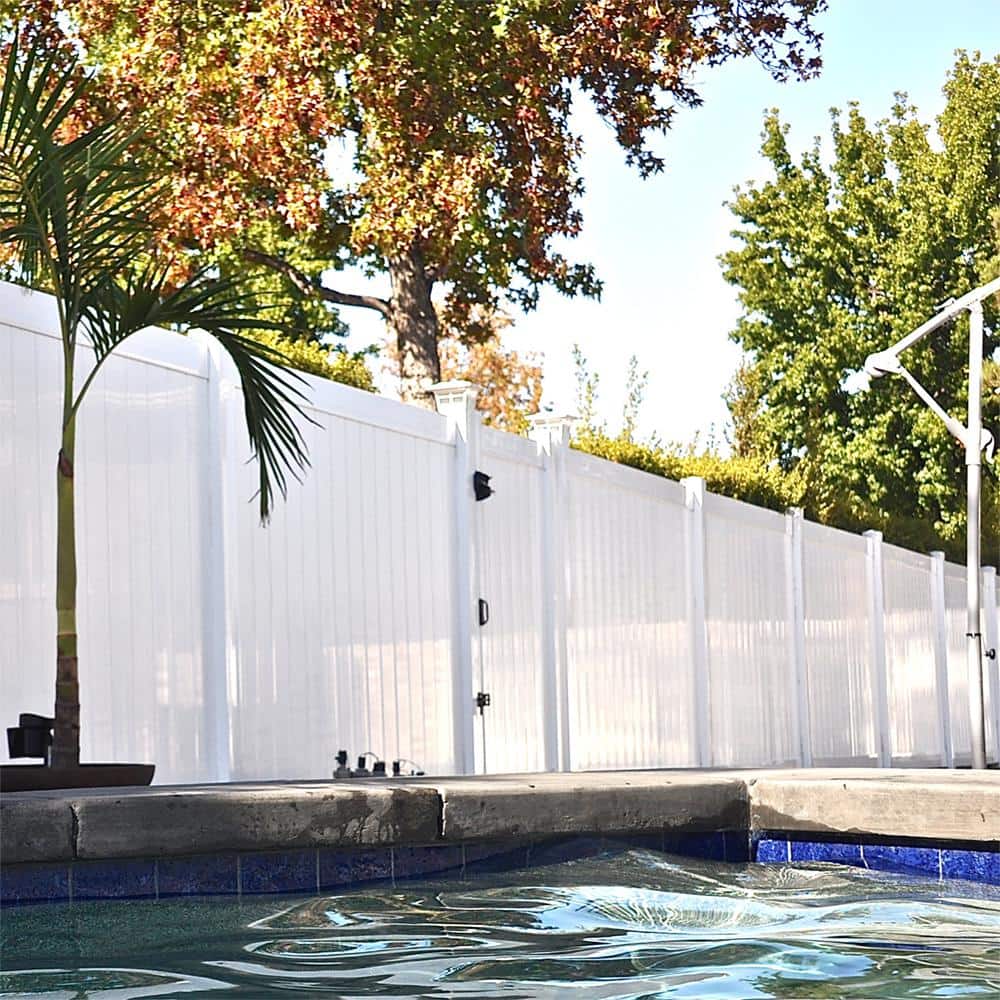 Weatherables Savannah 5 ft. H x 6 ft. W White Vinyl Privacy Fence Panel Kit