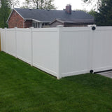 Weatherables Savannah 6 ft. H x 8 ft. W White Vinyl Privacy Fence Panel Kit