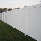 Weatherables Savannah 6 ft. H x 8 ft. W White Vinyl Privacy Fence Panel Kit