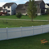 Weatherables Davenport 6 ft. H x 6 ft. W White Vinyl Semi-Privacy Fence Panel Kit