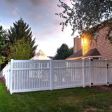 Weatherables Davenport 6 ft. H x 6 ft. W White Vinyl Semi-Privacy Fence Panel Kit