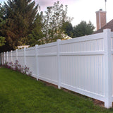 Weatherables Davenport 6 ft. H x 6 ft. W White Vinyl Semi-Privacy Fence Panel Kit