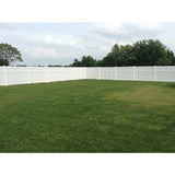Weatherables 72 in. H x 132 ft. L Huntington White Vinyl Flat Top Complete Semi-Privacy Fence Project Pack
