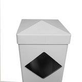 Weatherables Diamond 5x5x6 White Vinyl Fence End Post - Fade Resistant & Durable
