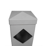 Weatherables Diamond White Vinyl Fence Line Post 5 in. x 5 in. x 6 ft.