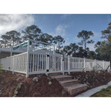 Weatherables 4 in. x 4 in. x 6 ft. White Vinyl Fence Corner Post
