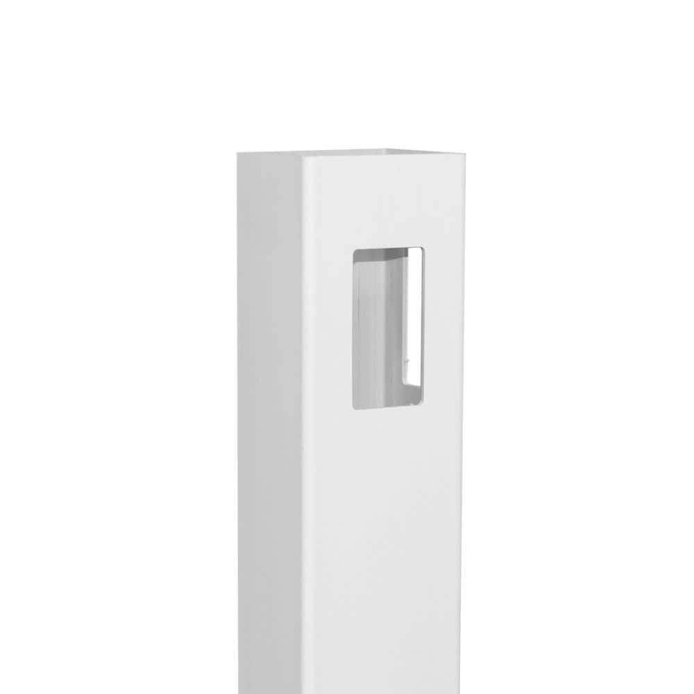 Weatherables 4 in. x 4 in. x 6 ft. White Vinyl Fence Corner Post