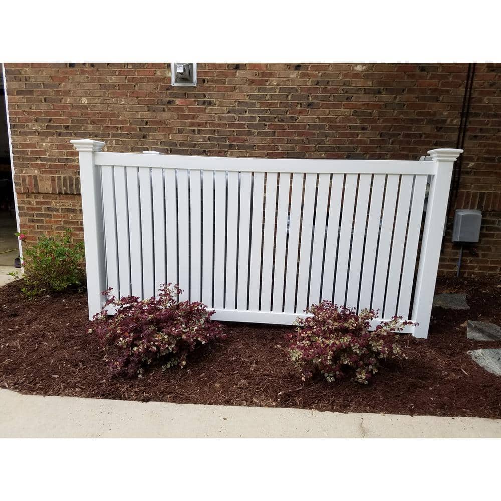 Weatherables 4 in. x 4 in. x 6 ft. White Vinyl Fence End Post