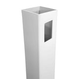 Weatherables 4 in. x 4 in. x 6 ft. White Vinyl Fence End Post
