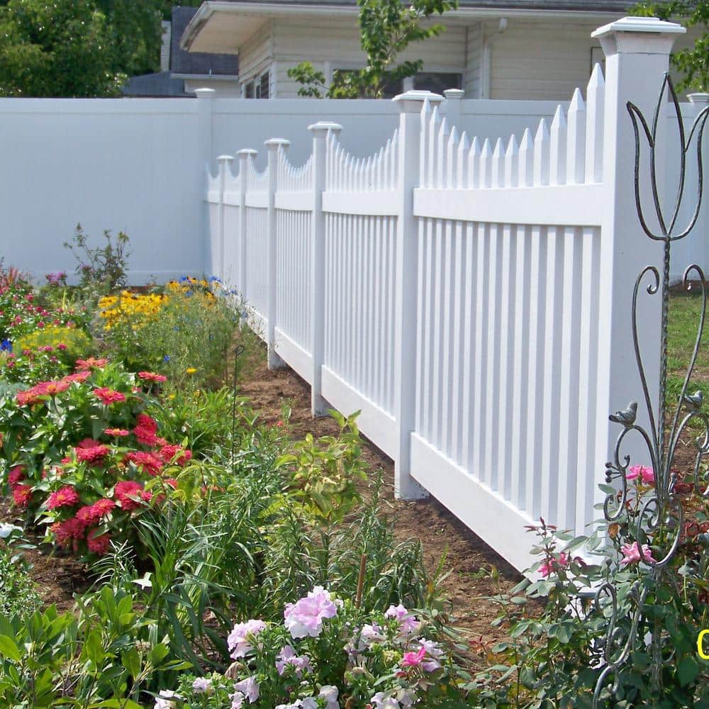 Weatherables 4 in. x 4 in. x 6 ft. White Vinyl Fence End Post