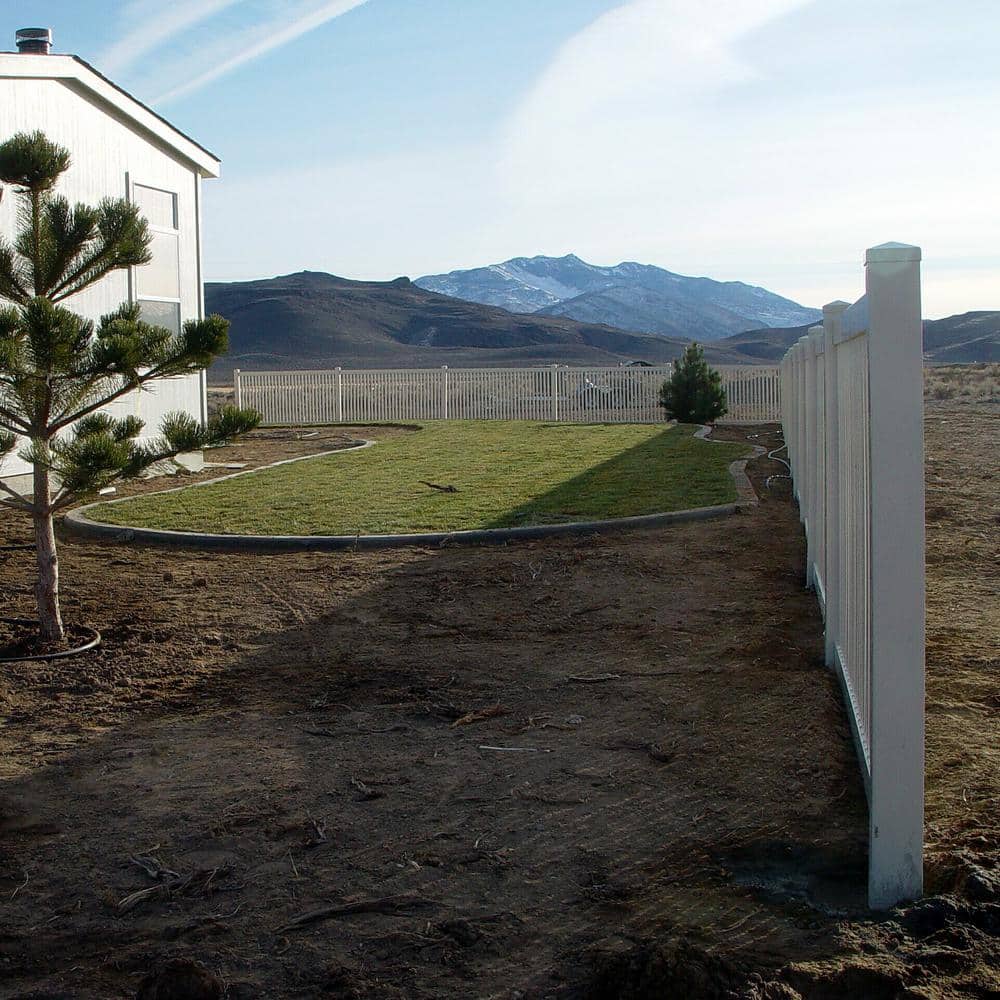 Weatherables 4 in. x 4 in. x 6 ft. White Vinyl Fence End Post
