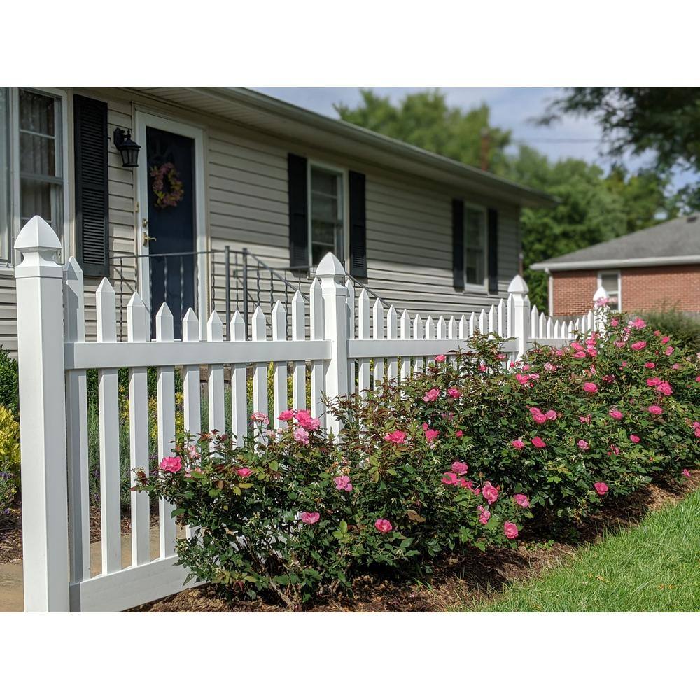Weatherables 4 in. x 4 in. x 7 ft. Vinyl Fence End Post