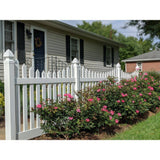 Weatherables 4 in. x 4 in. x 7 ft. Vinyl Fence End Post