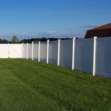 Weatherables 5 in. x 5 in. x 8 ft. White Vinyl Fence End Post
