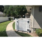Weatherables 4 in. x 4 in. x 7 ft. Vinyl Fence Gate Blank Post