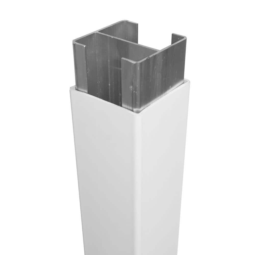 Weatherables 4 in. x 4 in. x 7 ft. Vinyl Fence Gate Blank Post