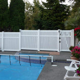 Weatherables 5 in. x 5 in. x 9 ft. Vinyl Fence Gate End Post