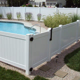 Weatherables 4 in. x 4 in. x 7 ft. Vinyl Fence Line Post