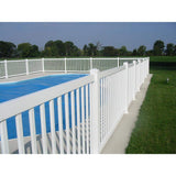 Weatherables 4 in. x 4 in. x 7 ft. Vinyl Fence Line Post
