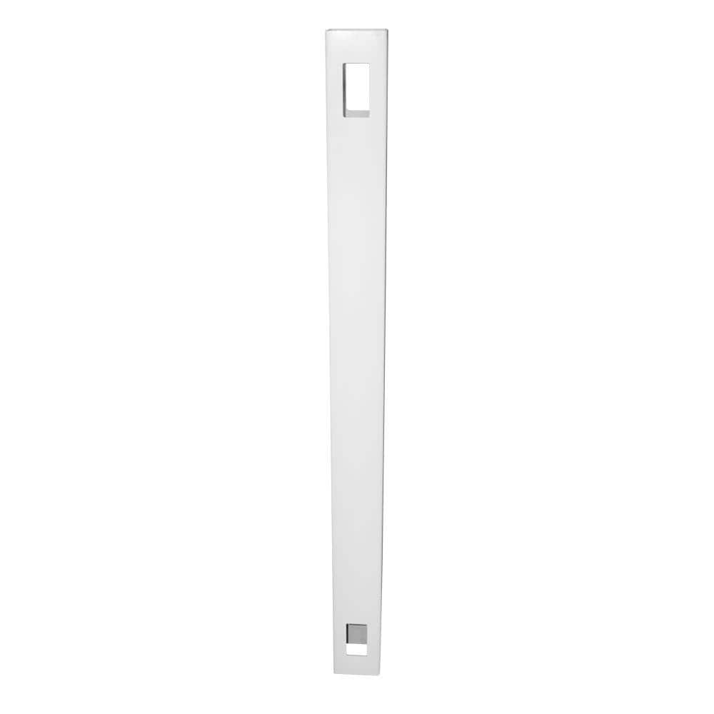 Weatherables 5 in. x 5 in. x 7 ft. White Vinyl Fence Line Post