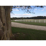Weatherables 60 in. H x 320 ft. L 4-Rail White Vinyl Complete Ranch Rail Fence Project Pack
