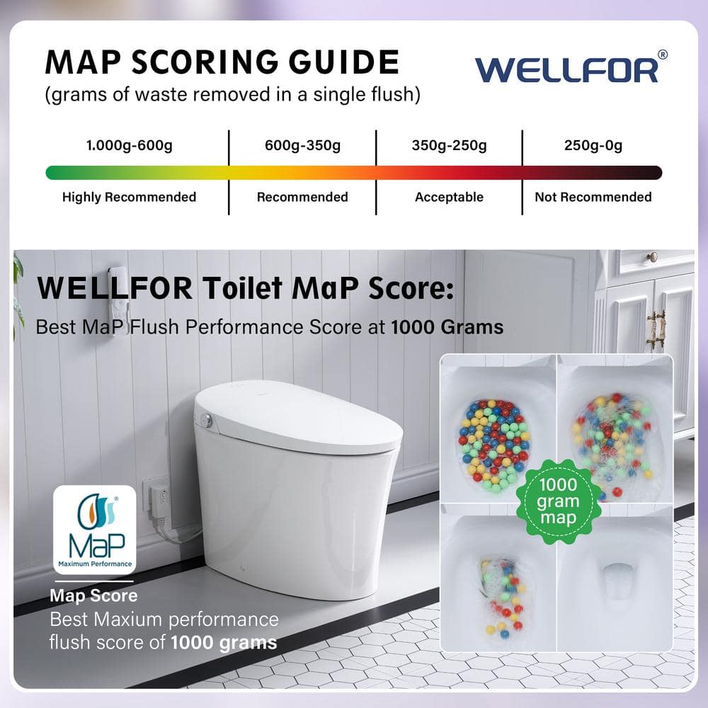 WELLFOR ELARA Smart Bidet Toilet with Built-in Tank and Auto Flush