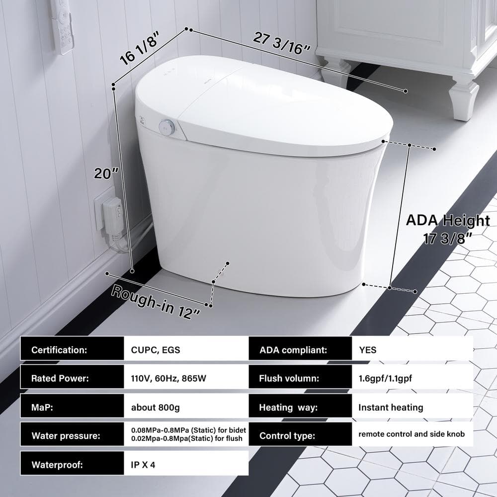 WELLFOR ELARA Smart Bidet Toilet with Built-in Tank and Auto Flush