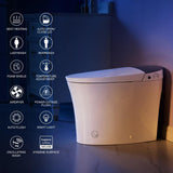 WELLFOR ARLO ADA Elongated LED Smart Bidet Toilet with Auto Open/Close/Flush