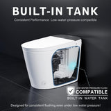 WELLFOR Nova Elongated Built-in Tank Smart Toilet Bidet in White - ADA Compliant, Auto Flush, Energy Efficient