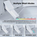 WELLFOR Elongated Smart Bidet Toilet with Auto Open/Close and Warm Water