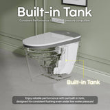 WELLFOR Elongated Smart Bidet Toilet with Auto Open/Close and Warm Water