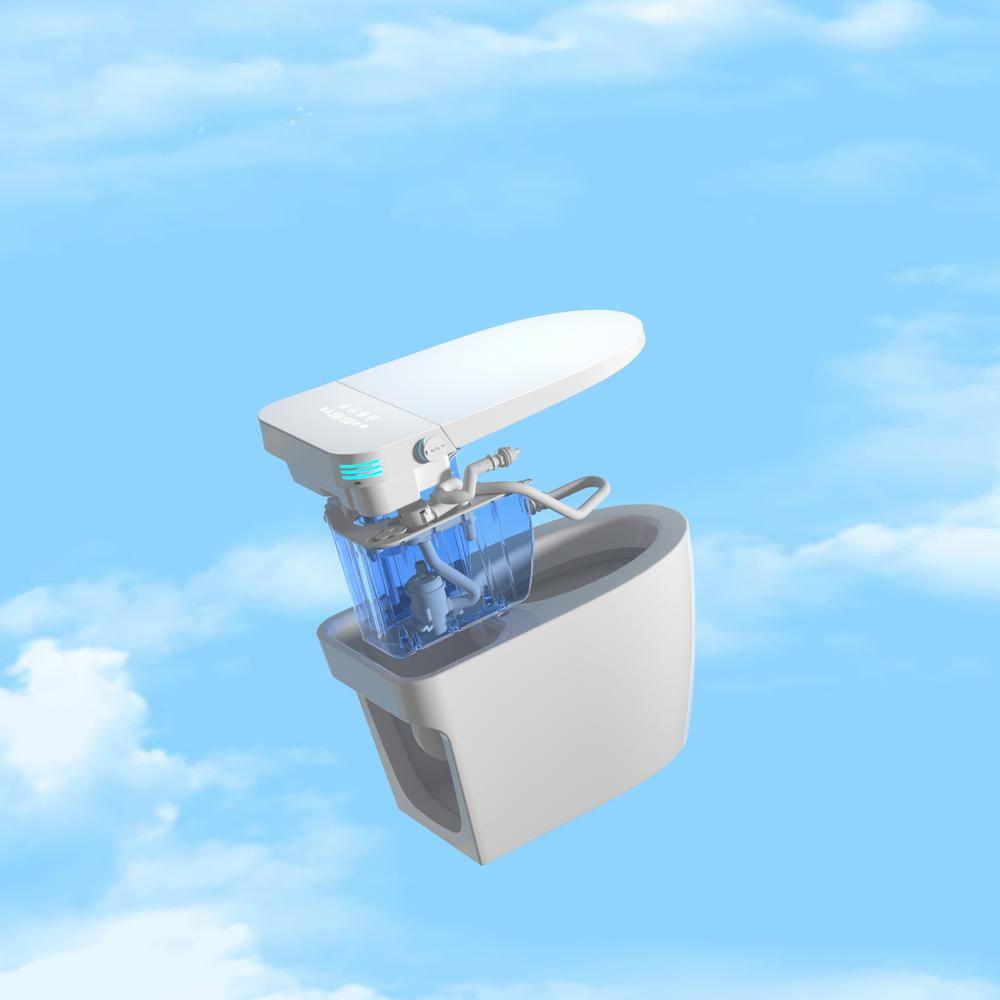 WELLFOR Elongated Smart Bidet Toilet with Voice Control and Bubble Shield, 1.28 GPF, White