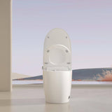 WELLFOR Elongated Smart Bidet Toilet with Voice Control and Bubble Shield, 1.28 GPF, White