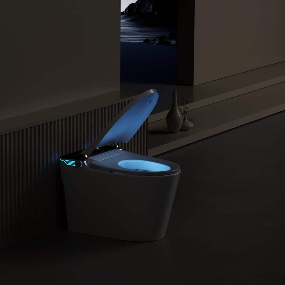 WELLFOR Elongated Smart Bidet Toilet with Voice Control and Bubble Shield